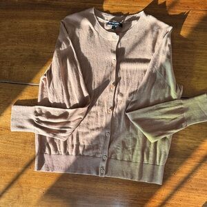 Banana Republic Light Brown Button-Up Cardigan